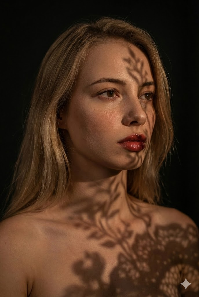 Kinematisches Kunstporträt (Spitzenschatten)